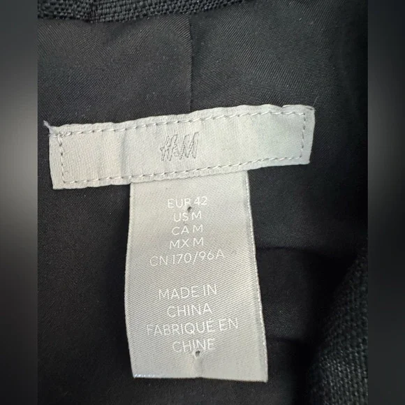 H&M Brown Office Blazer Tailored Size 10 Single Button - Picture 6 of 6